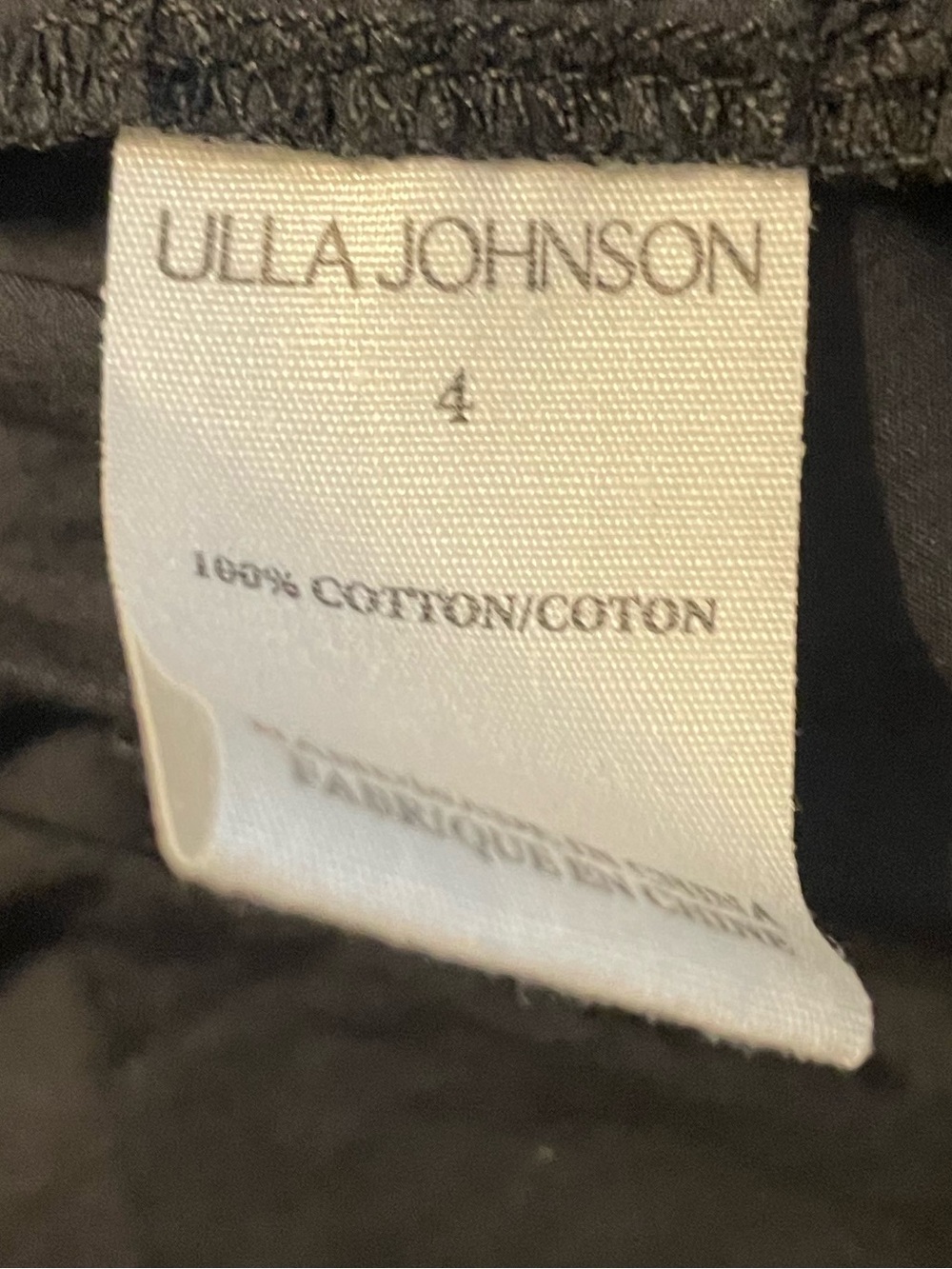 Ulla Johnson Lulua Tiered Ruffle Dress Black Cotton Size 4 - Picture 7 of 8